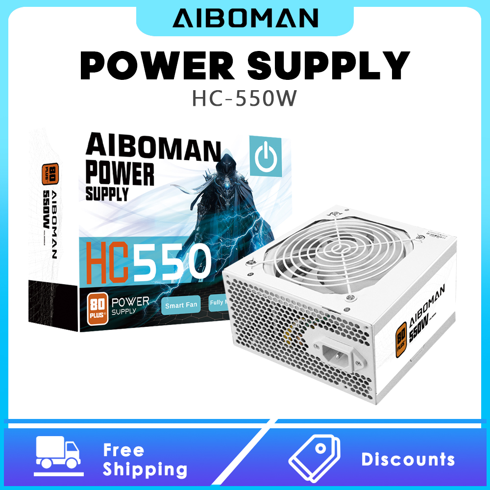 Power Supply 650W - AIBOMAN Güç Kaynağı 550W 80PLUS Bronze