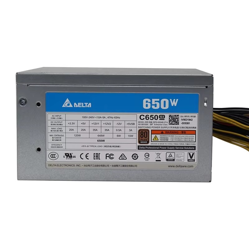 Power Supply 650W - Yeni, Orijinal, Yüksek Kaliteli Delta C650