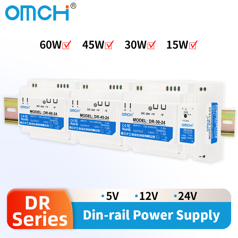 OMCH Din Raylı DR-15 DR-30 DR- - Smps Power Supply incelemesi ve fiyatı