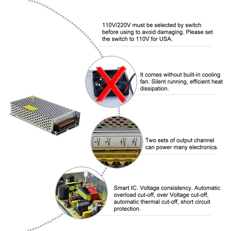 DC 12V 15A 180W Güç Kaynağı Tr - Power Supply 12V incelemesi ve fiyatı