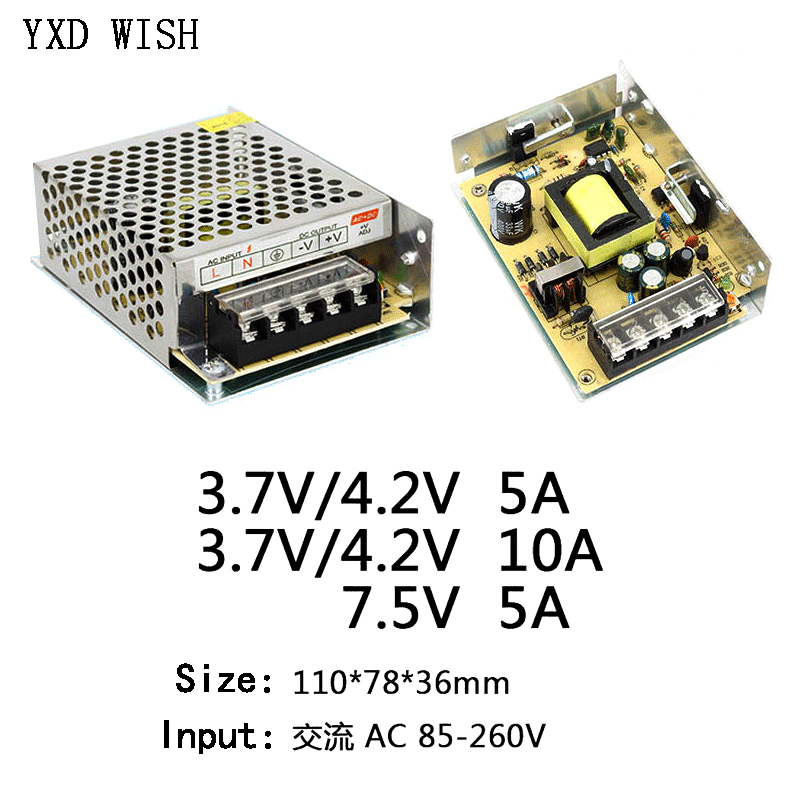 AC 220V için 3.7V 4.2V 7.5V gü - Power Supply 500W incelemesi ve fiyatı
